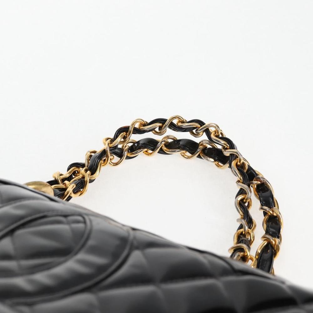 CHANEL Matelasse COCO Mark Chain Hand Bag Patent leather Black CC Auth 122351 - Picture 14 of 16